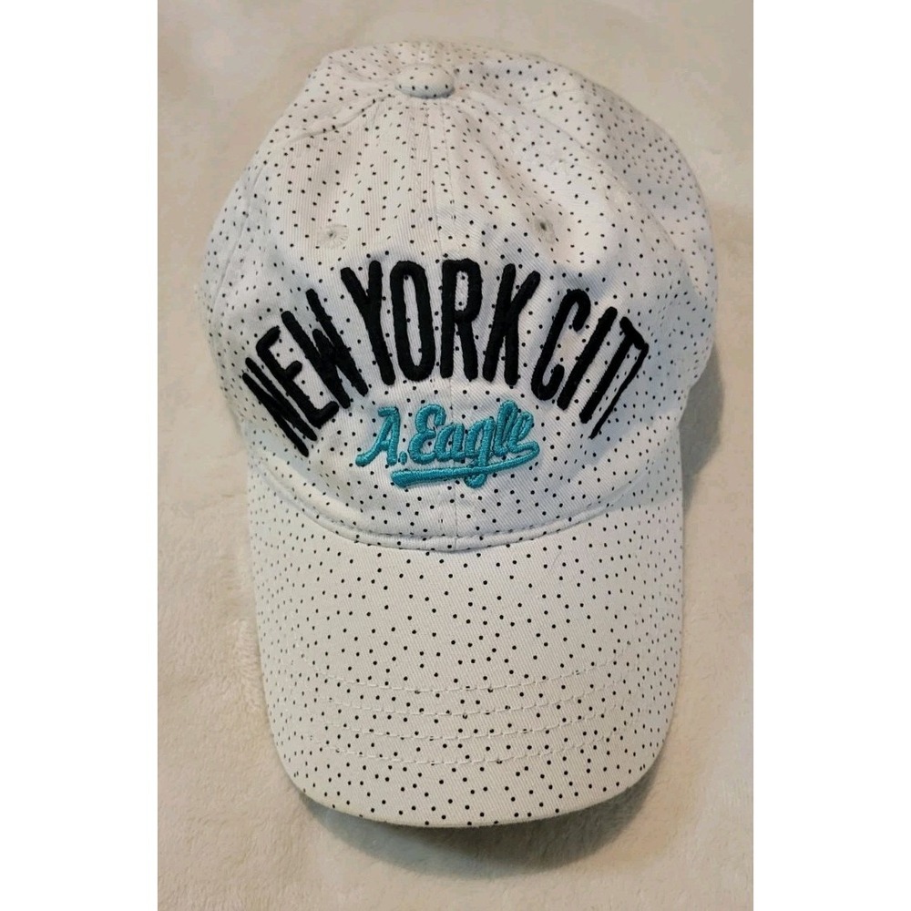 AMERICAN EAGLE OUTFITTERS WOMENS OSFA NEW YORK CITY POLKA DOT ADJUSTABLE HAT